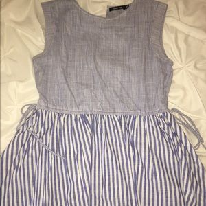 Doe & Rae Striped Tie Waist Tank S